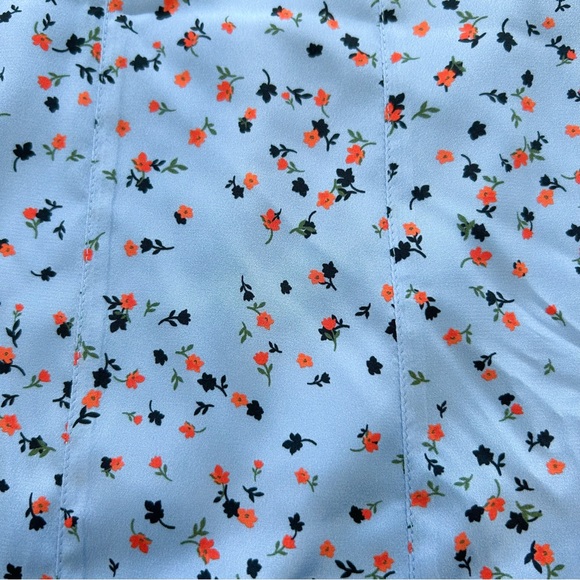 Veronica Beard Lila Silk Puff-Sleeve Flounce Dress Blue Multi Size 12 NWT - Picture 11 of 14